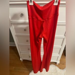 Red aerie brand new without tags super flare leggings